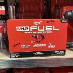 Milwaukee M12 FUEL 12V Lithium-Ion Brushless Cordless 5/8 in. SDS-Plus Rotary Hammer Drill (Tool-Only)