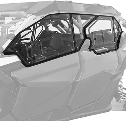 KEMIMOTO X3 MAX Hard Upper Doors, Solid Aluminum Weather Protection Clear PC Vented Window Cab Enclosure Side Windshield, Compatible with Can-Am Maver