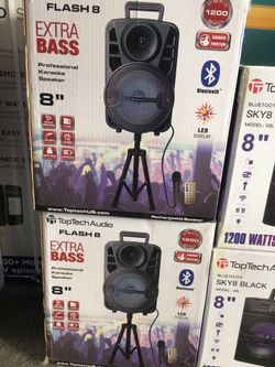 EXTRA BASS SPEAKER WITH STAND $69