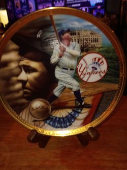 Babe Ruth Collection Plate with Stand
