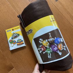 M&M fleece blanket & fashion pin bundle