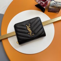 YSL Black Wallet With Box 