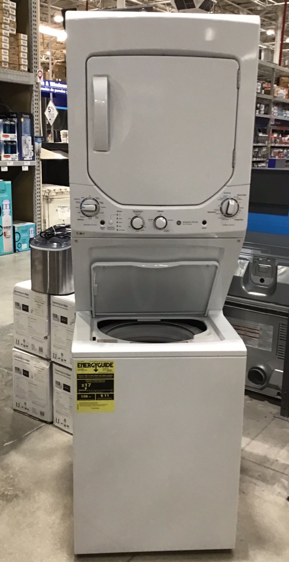 GE stacked Washer/Dryer