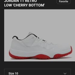 Jordan 11 Lows Cherry Bottoms