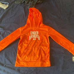NWT Orange Kid Under Armour Hoodie 