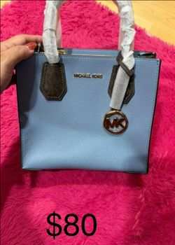 Michael Kors Light Blue Leather Handbag