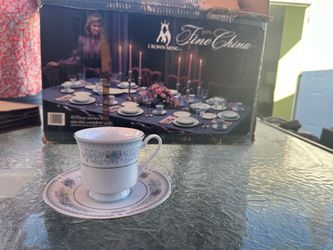 Crown Ming Fine China Cup and Saucer Set