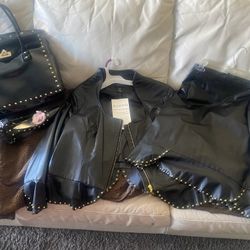 Black Stylish Suit  Handbag & Shoes