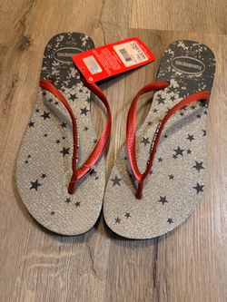 Havaianas Flip Flops with Star Print Size 11/12