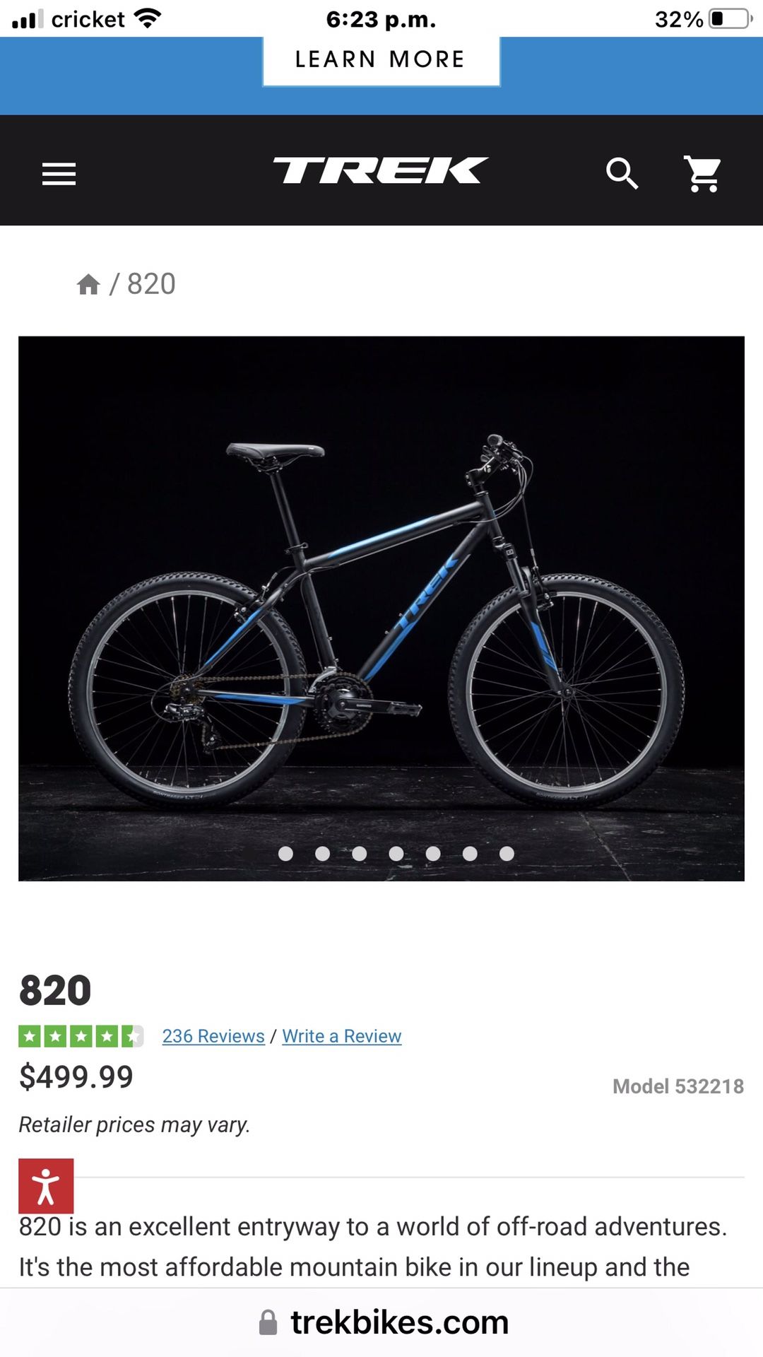 Trek sortiment singletrack 820 price