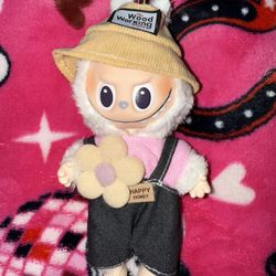 The Wood Working Labubu Keychain 