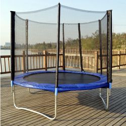 10 Ft Trampoline Combo Bounce Jump Safety Enclosure Net with Spring Pad