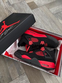 Air Jordan 4 Retro Red Thunder GS Sneakers