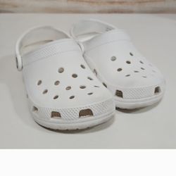 CROCS Kids Classic White Slipon Clogs Shoes J1