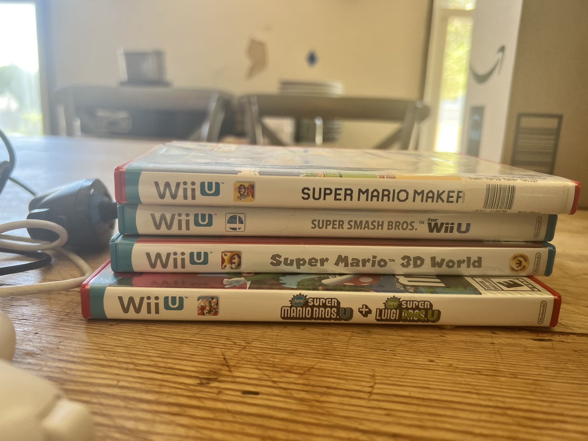 Wii Stuff with Controllers And Mario and Mario Cart Games