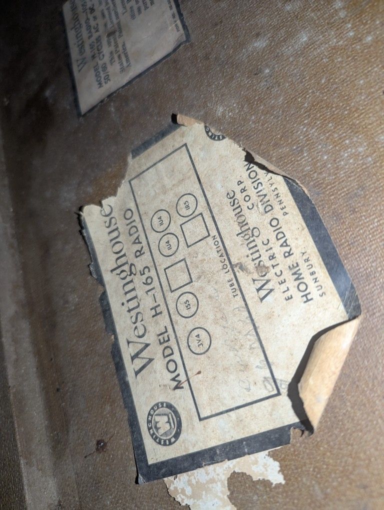 1946 westinghouse antiques radio