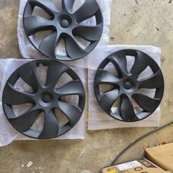 Matte Black Tesla Model Y 19" Gemini Wheel Covers