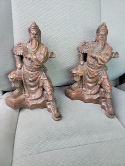 Asian Warrior Guan Gong 10" Bronze Staute