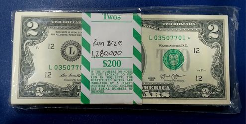 99 2013 Uncirculated $2 DOLLAR STAR notes