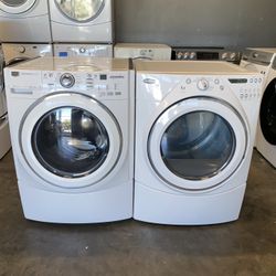 WHIRLPOOL XL CAPACITY WASHER DRYER ELECTRIC SET 