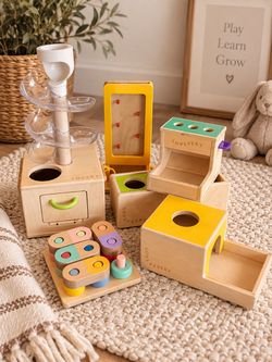 LOVEVERY Wooden Toy Collection & Activity Pieces – Large Lot