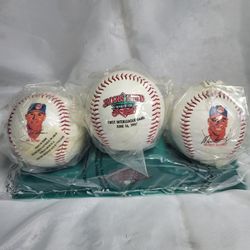 1997 Cleveland Indians McDonald's Slugger Series 3 Baseballs - New