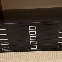 SAFCO Black Flat file Cabinets 