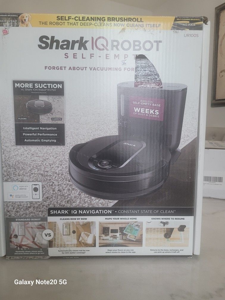 Shark UR100S IQ Robot Vacuum with Self-Empty Base.
