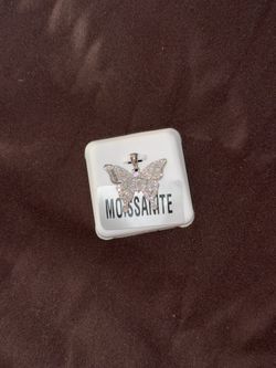 925 Silver Butterfly Charm Moissanite