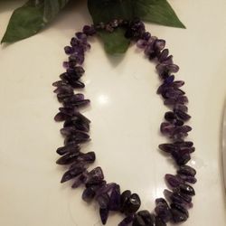 Chunky Amethyst necklace 17’