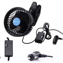 Car Fans for Rear Seat Passenger Portable Fans Headrest 360 Degree Rotatable Backseat Car Fan 12V Cooling Air Fan with Stepless Speed Regular