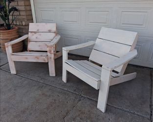 2 Metal Adirondack Patio Chairs