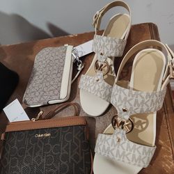 7.5 MICHAEL KORS shoes brand new.  2 coin  wallet  CK NEW