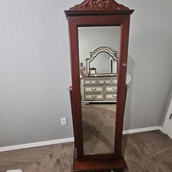 Full Size Mirror, Jewelry Armoire 