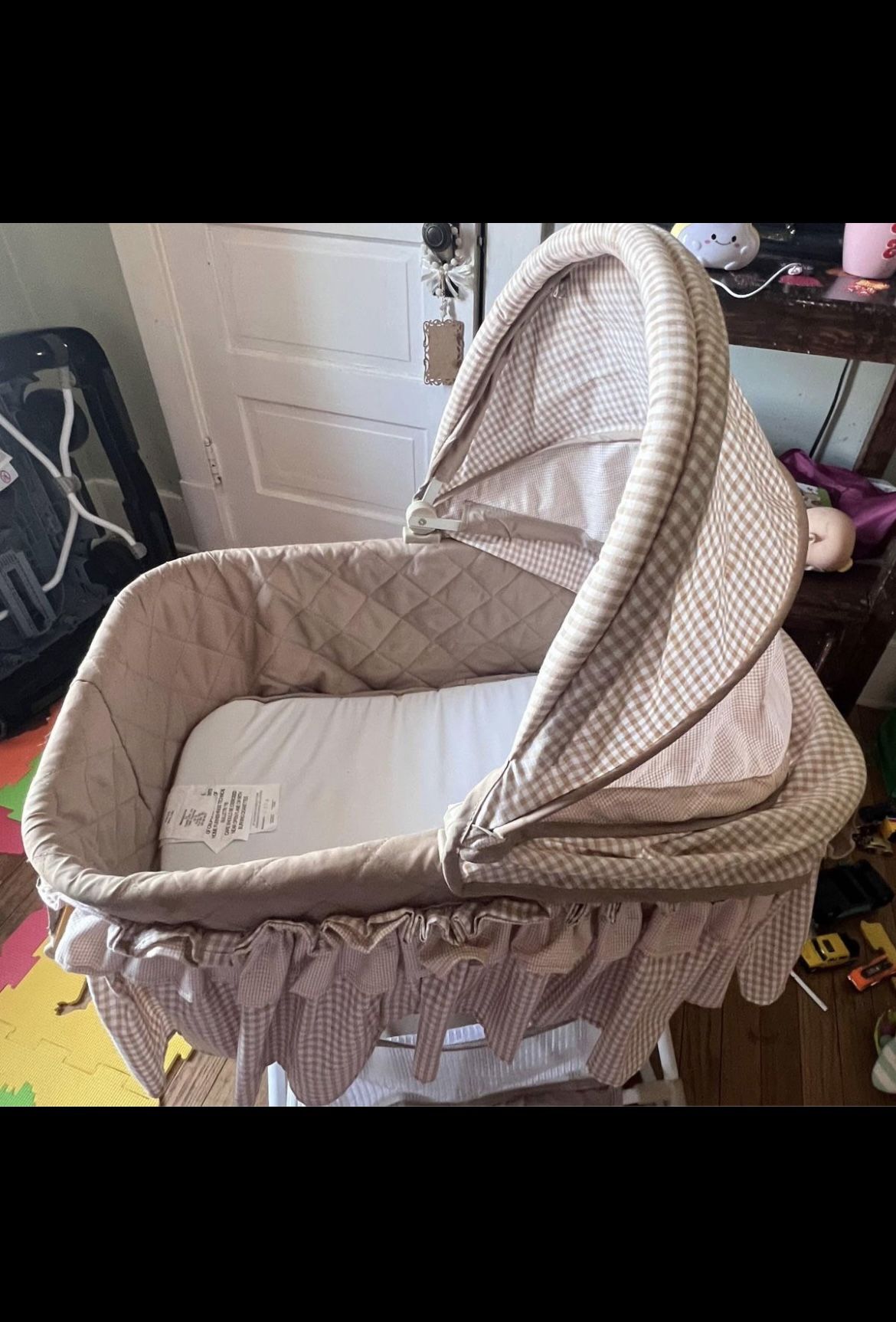 A baby bassinet