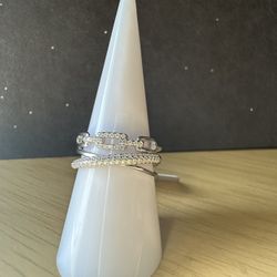 💎 Luxury Moissanite Layered Ring – Diamond Tested – ONLY $305