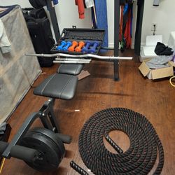 Weight Bench, Dumbells and Weights