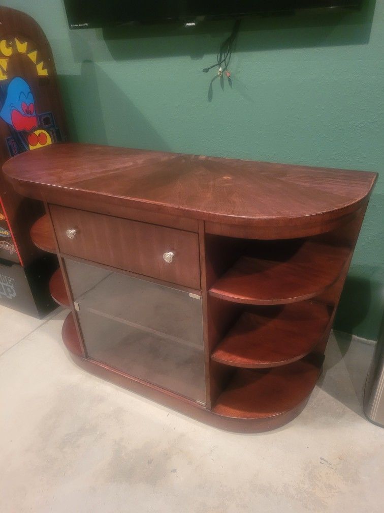 Antique Curio TV Stand