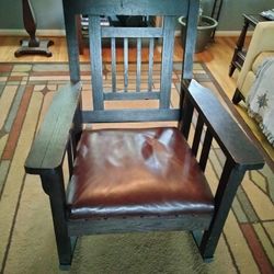 Larkin furniture antique mission rocker chair Arts and Crafts 