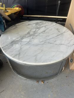 Cb2 Marble And Chrome Coffee Table