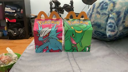Pokemon 2024 Happy Meal Box Rayquaza and Roaring Moon