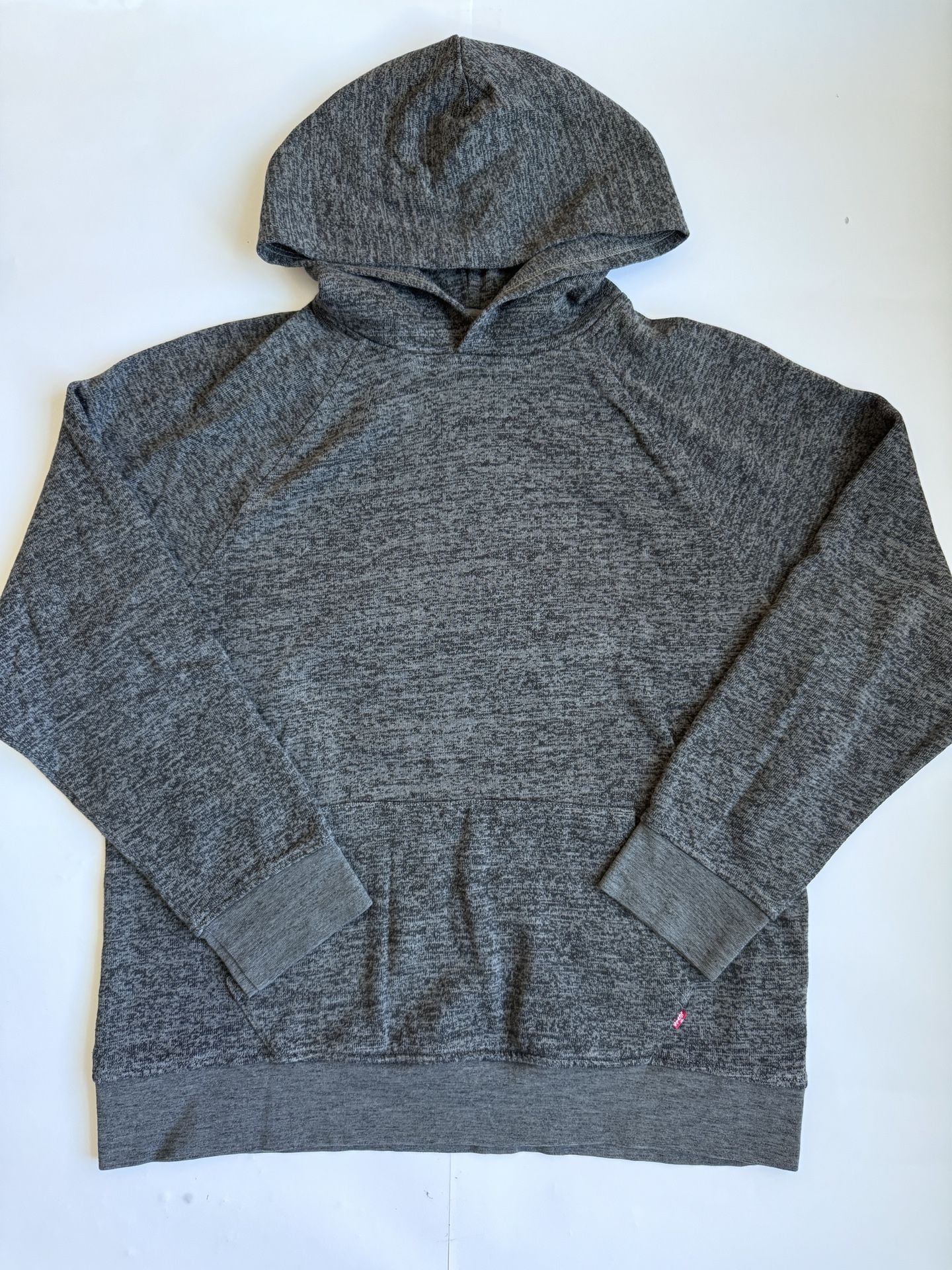 Mens Dark Gray Plain Classic Levi’s  Pullover Hoodie Sweater Size Large