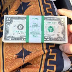 1-100 In 2 Dollar Bills 