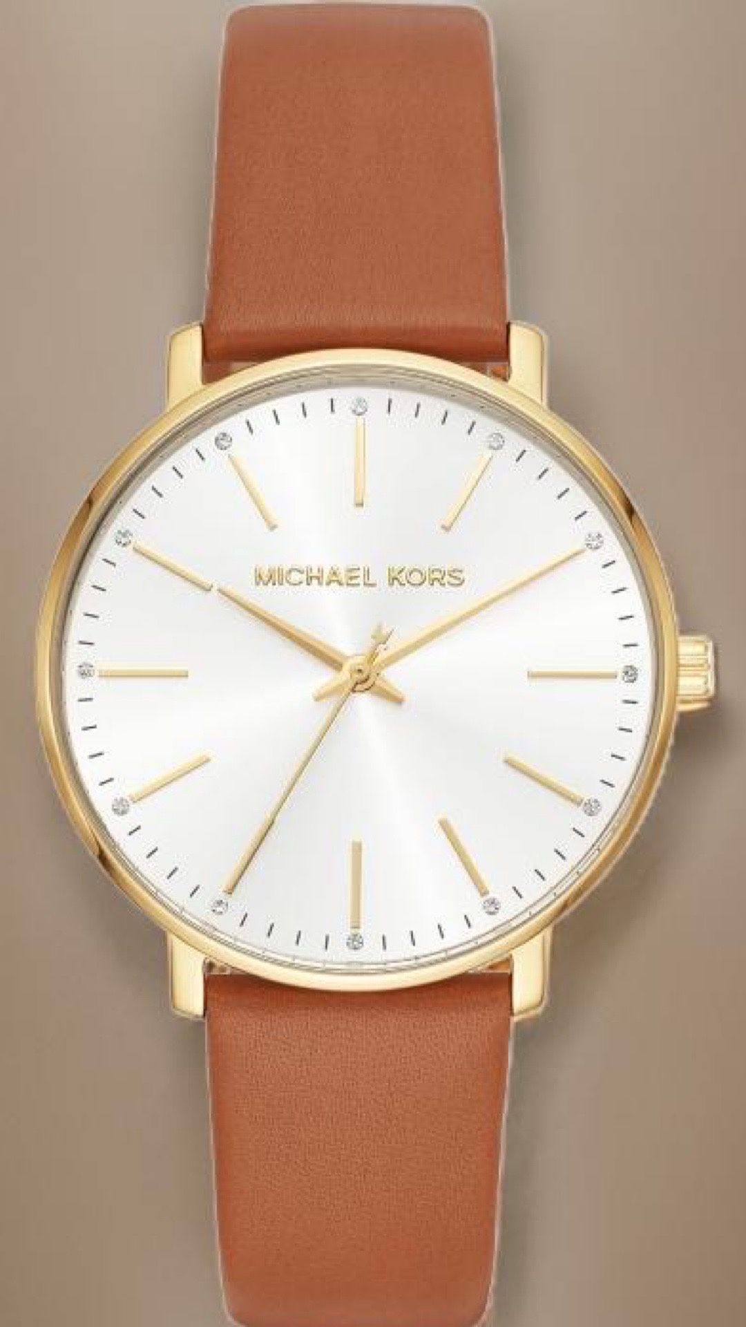 Michael Kors Pyper Three Hand Silver Tone  Stainless Steel Women’s Watch MK2740