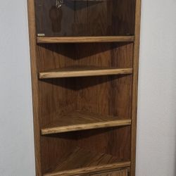 Solid Wood Corner Bookshelf