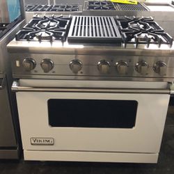 VIKING 36”WIDE DUAL FUEL RANGE WITH GRILL