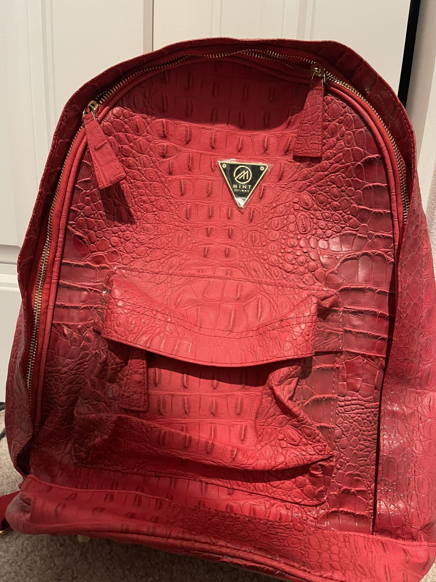 Mint Alligator Backpack