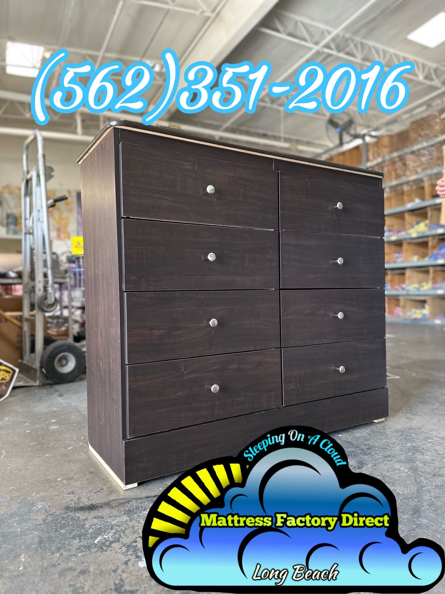 Eight Drawer Brown Chest Cajonera Comoda Mueble Nuevo Dresser