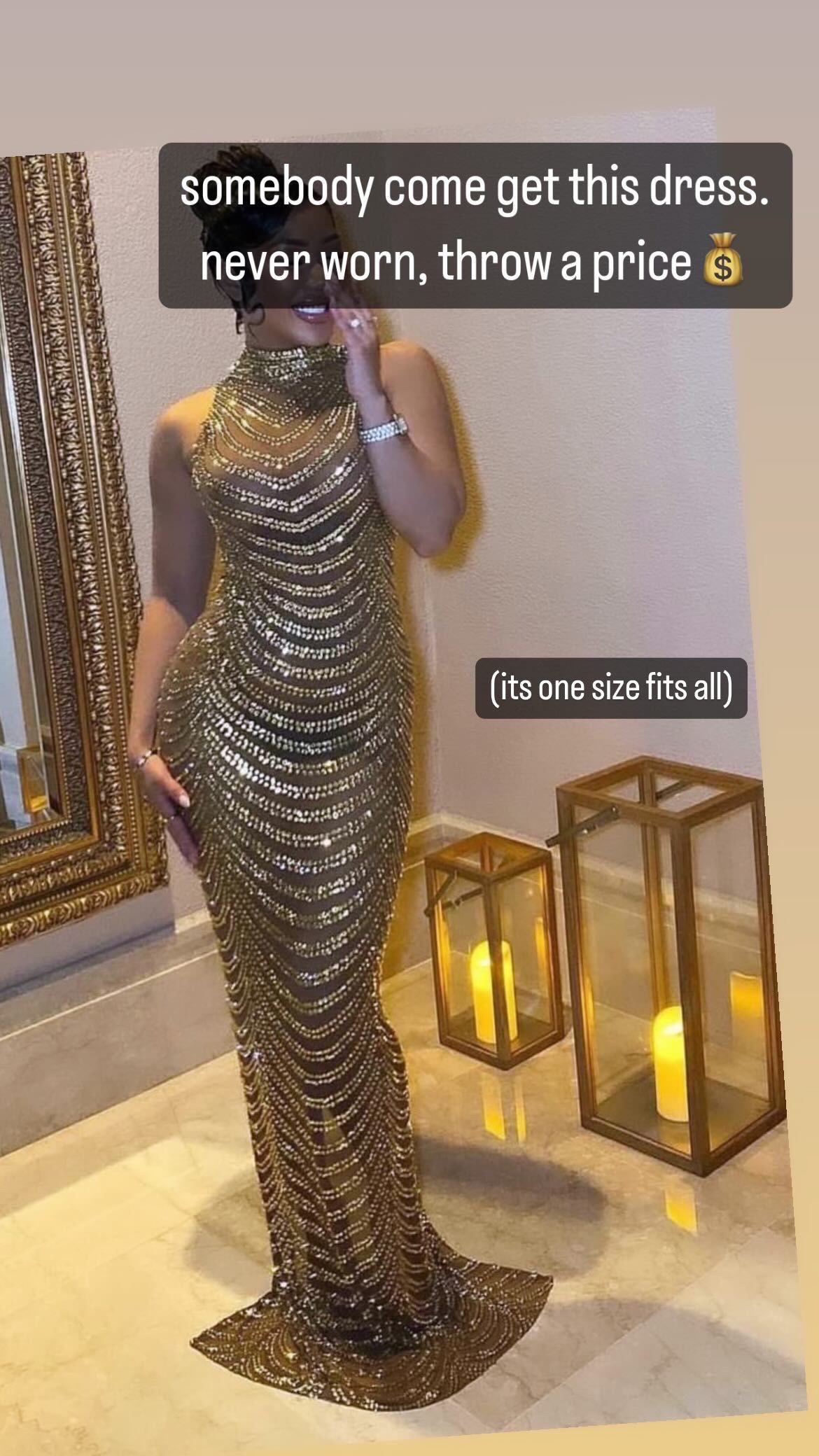 Gold dress 