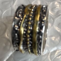 Gold And Silver Ring Size 8